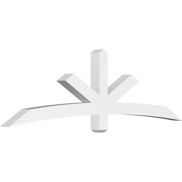 Ekena Millwork Alberta Architectural Grade PVC Gable Bracket, 84"W x 24 1/2"H x 4"D x 4"F, 7/12 Pitch GBP084X25X0404ALB00 - main